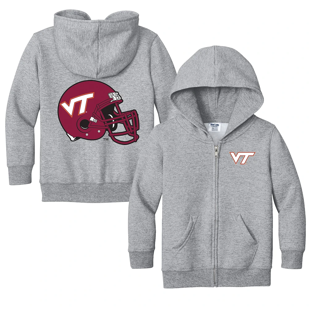 Toddler Chad & Jake Heather Gray Virginia Tech Hokies Logo Full-Zip Hoodie Jacket