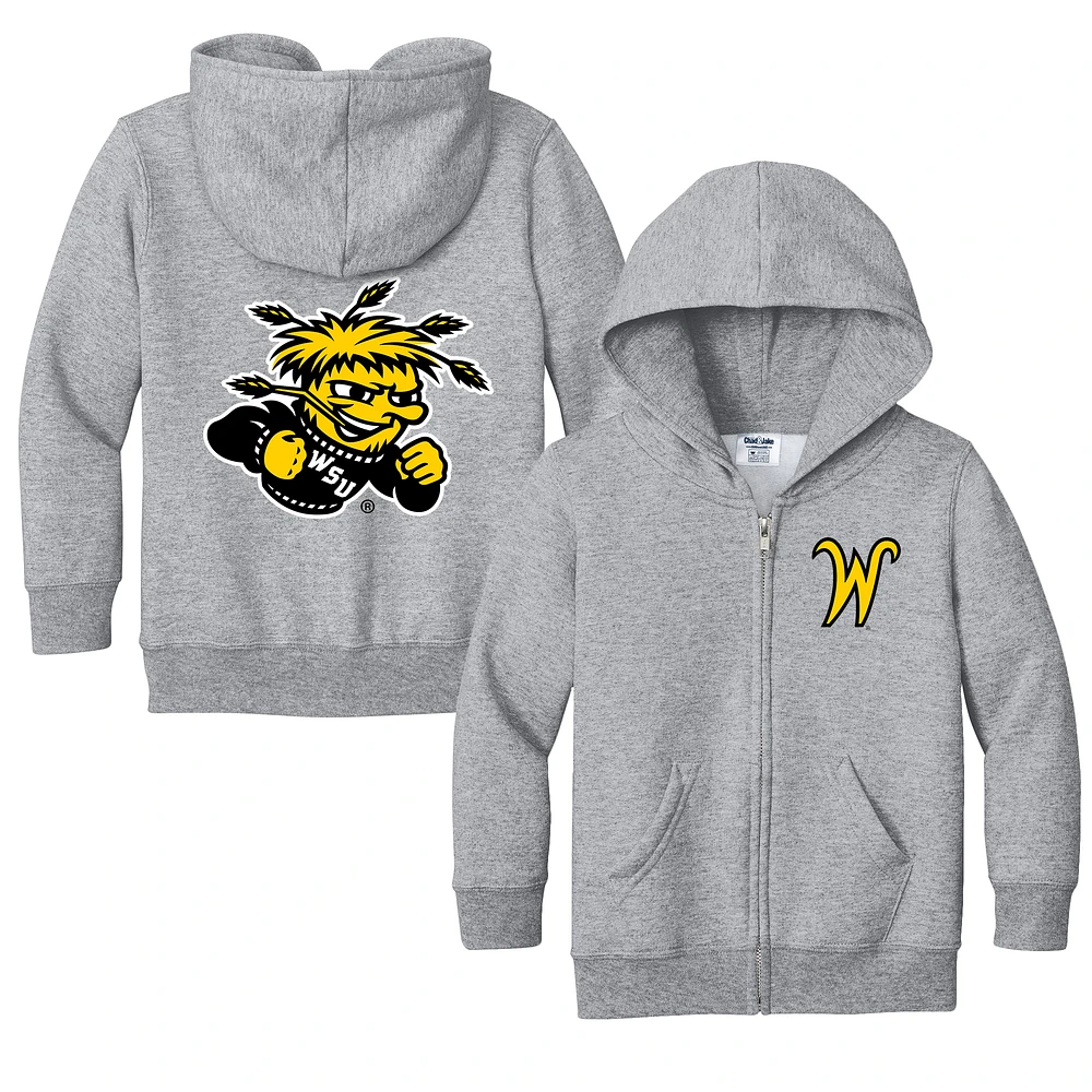 Toddler Chad & Jake Heather Gray Wichita State Shockers Logo Full-Zip Hoodie Jacket