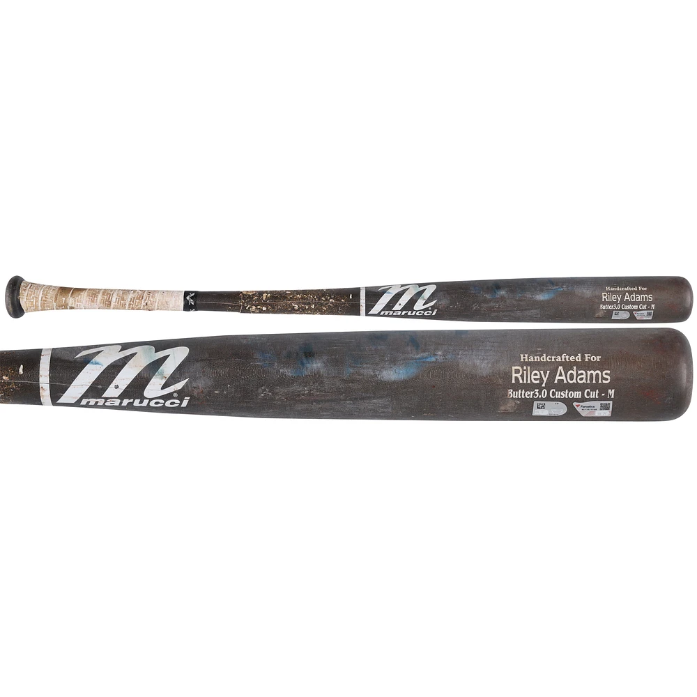 Riley Adams Washington Nationals Game-Used Gray Marucci Broken Bat vs. Seattle Mariners on May 26, 2024