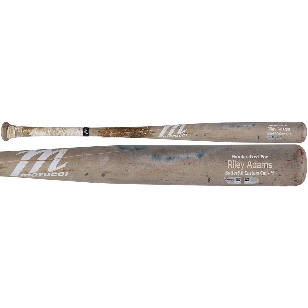 Riley Adams Washington Nationals Game-Used Gray Marucci Broken Bat vs. San Francisco Giants on April 9, 2024 - Single