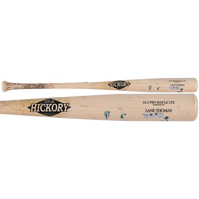 Lane Thomas Washington Nationals Game-Used Tan Old Hickory Broken Bat vs. San Francisco Giants on April 8, 2024