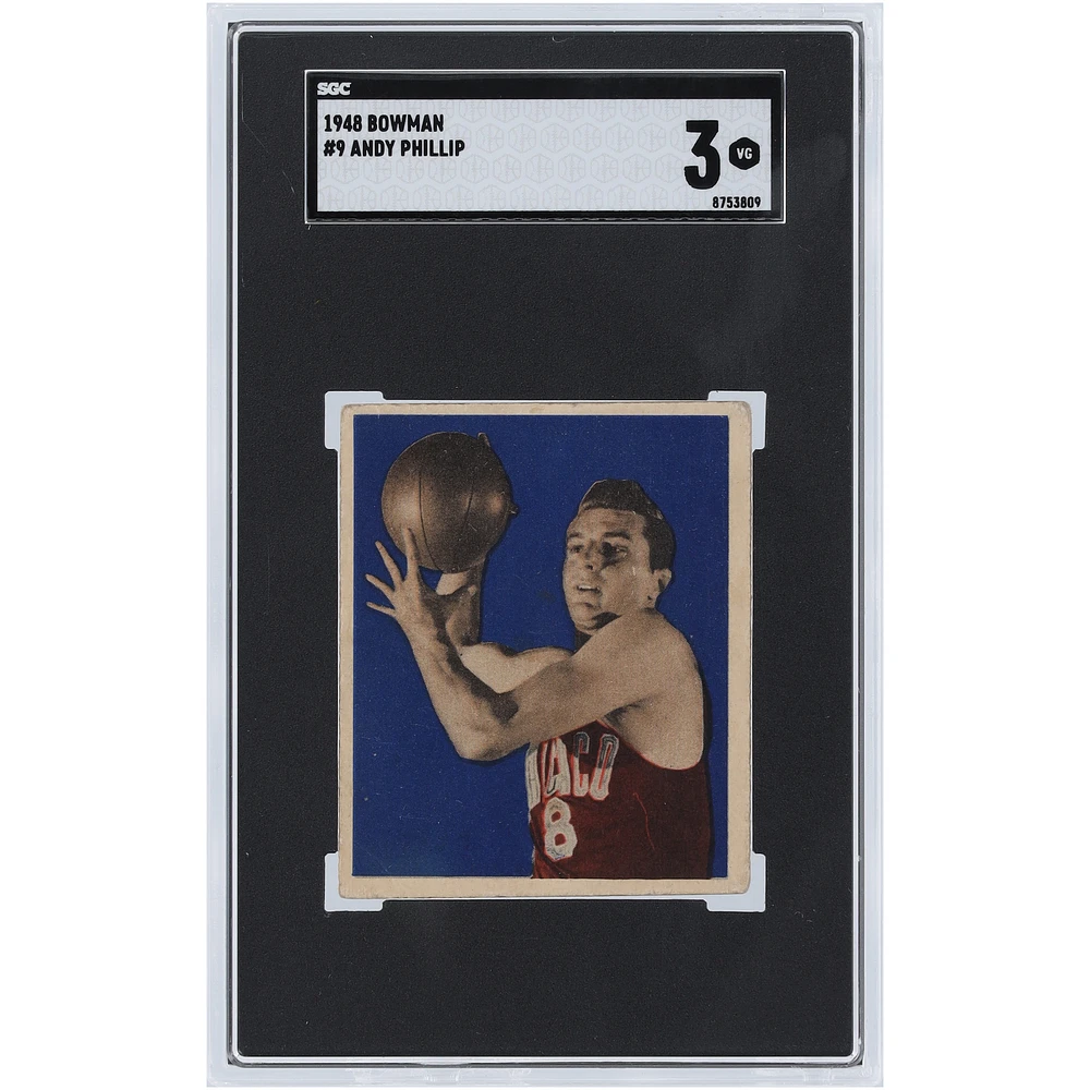 Andy Phillip Chicago Stags 1948 Bowman #9 SGC Authenticated 3 Card