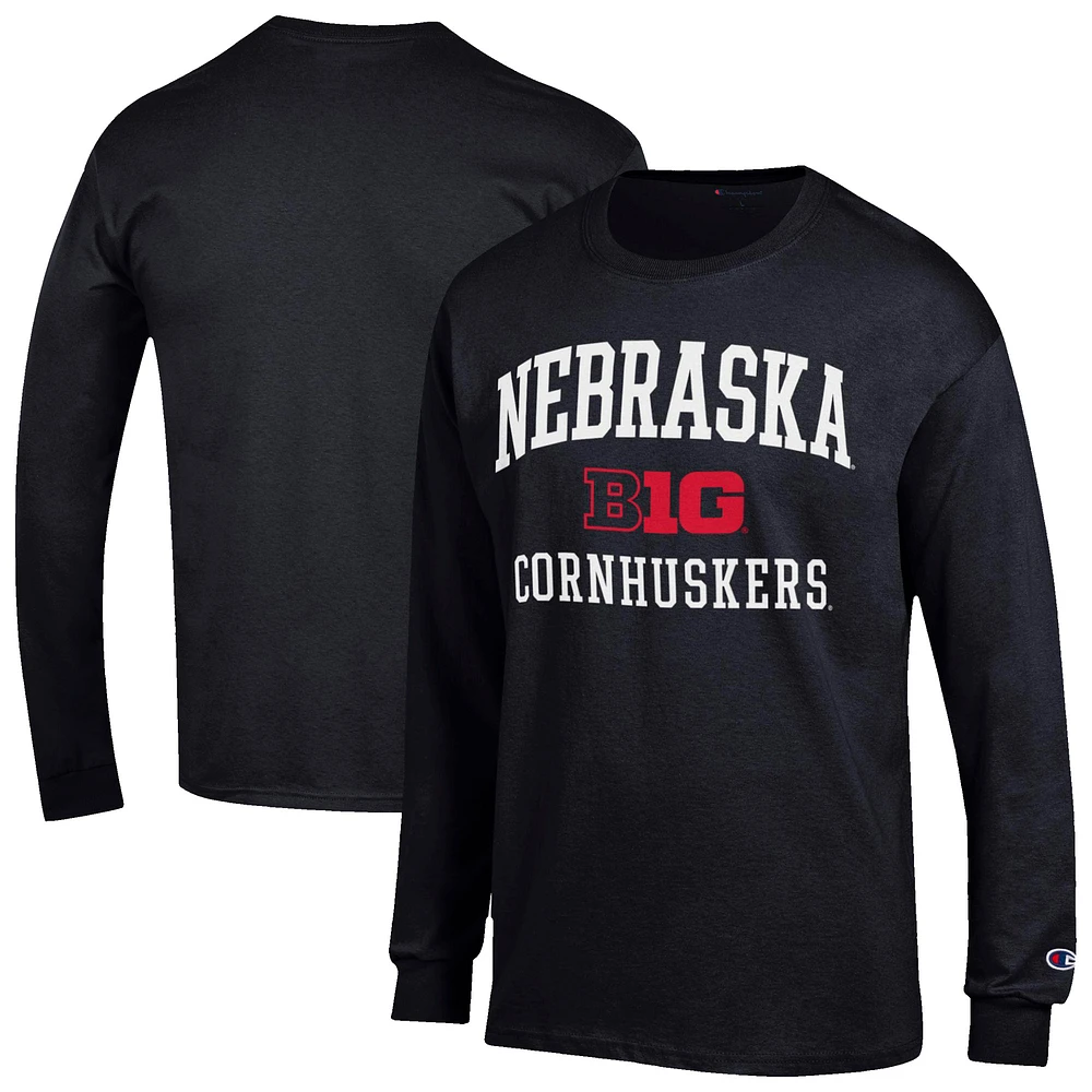 Men's Champion Nebraska Huskers Big Ten Long Sleeve T-Shirt