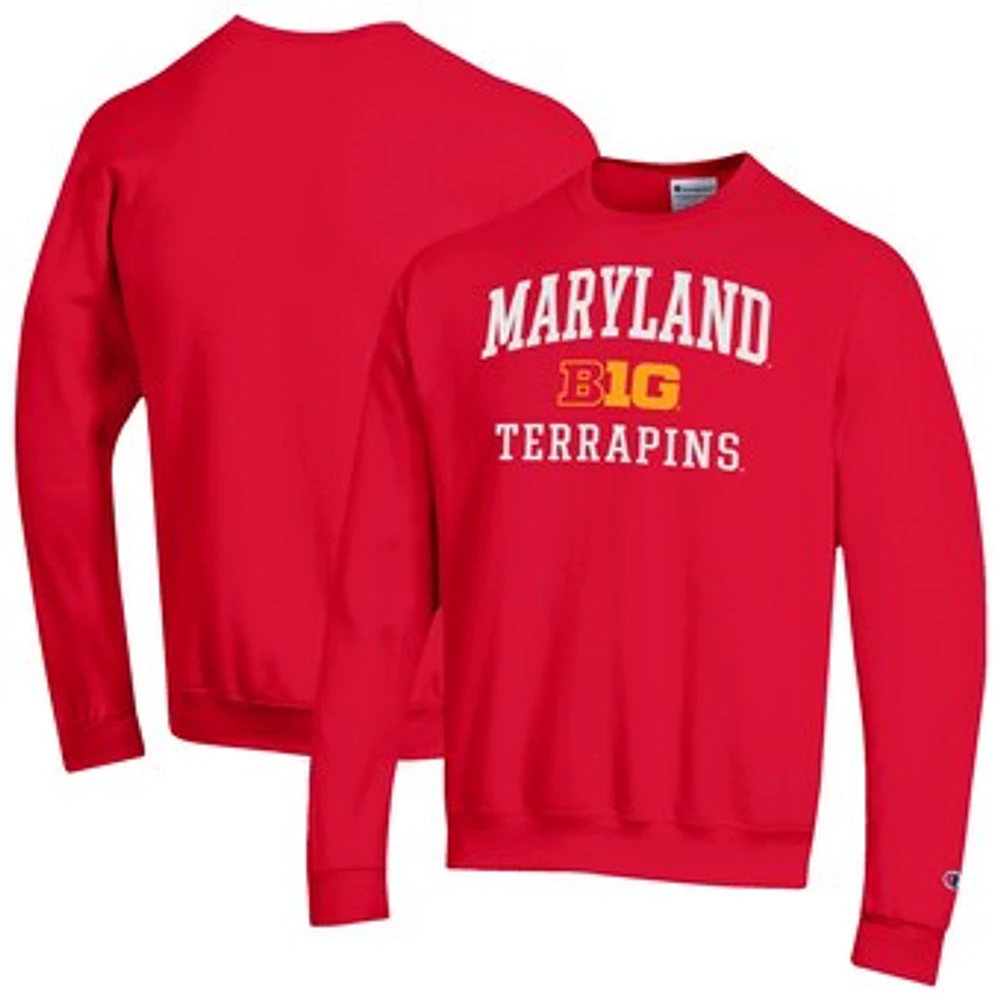 Men's Champion Maryland Terrapins Big Ten Powerblend Pullover Sweatshirt