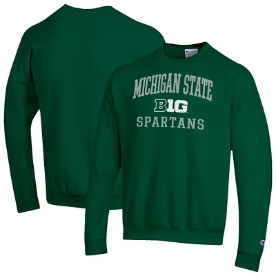 Men's Champion Michigan State Spartans Big Ten Powerblend Pullover Sweatshirt