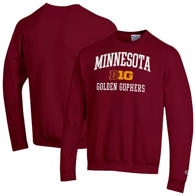 Men's Champion Maroon Minnesota Golden Gophers Big Ten Powerblend Pullover Sweatshirt