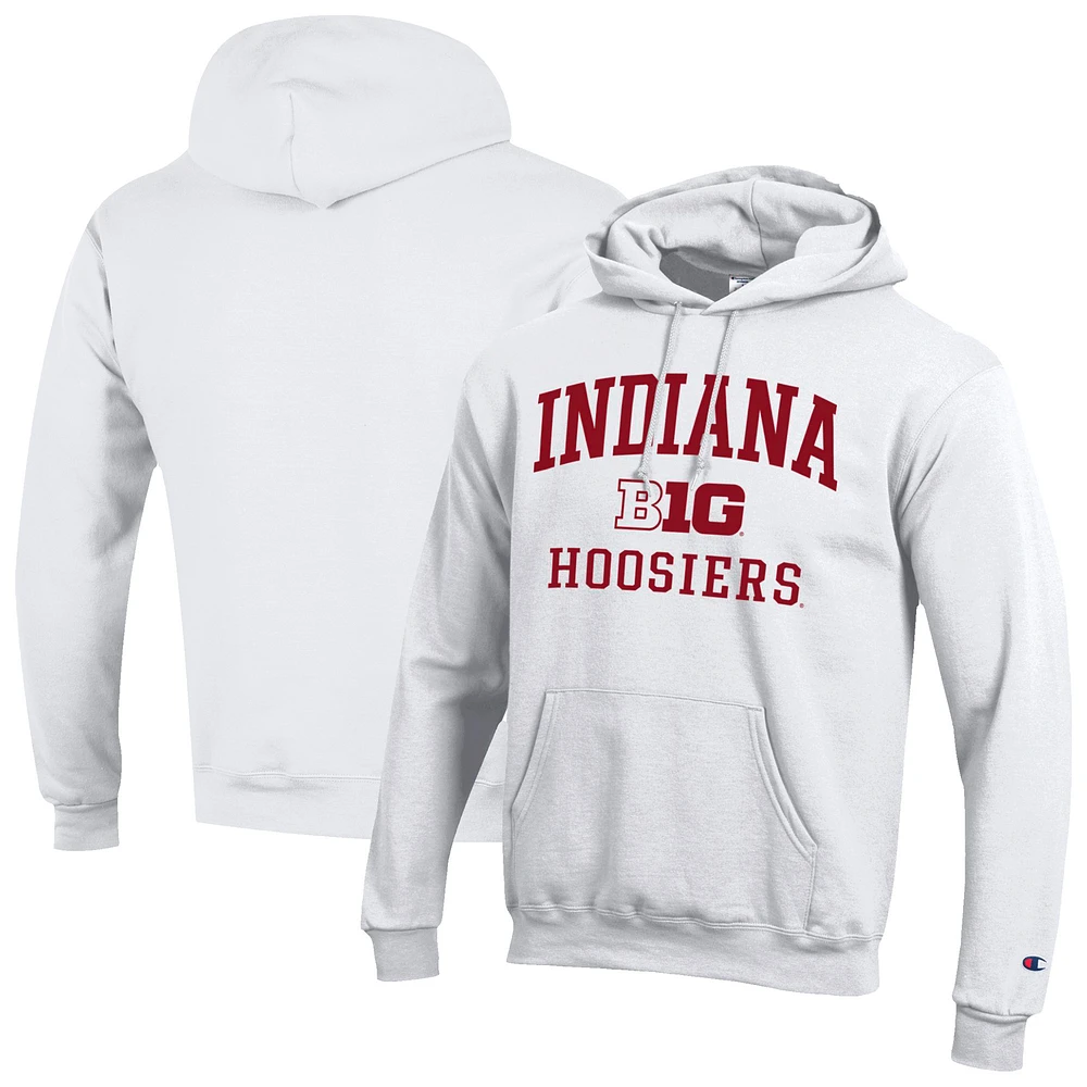 Men's Champion Indiana Hoosiers Big 10 Powerblend Pullover Hoodie