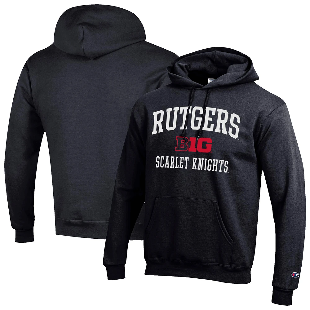 Men's Champion Rutgers Scarlet Knights Big 10 Powerblend Pullover Hoodie