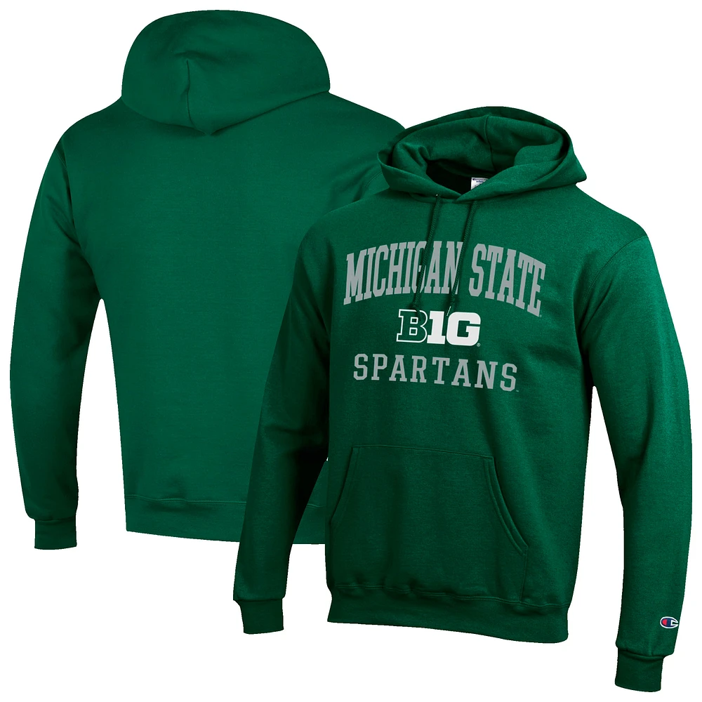Men's Champion Michigan State Spartans Big 10 Powerblend Pullover Hoodie