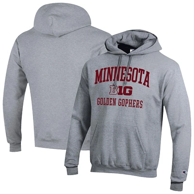 Men's Champion Gray Minnesota Golden Gophers Big 10 Powerblend Pullover Hoodie