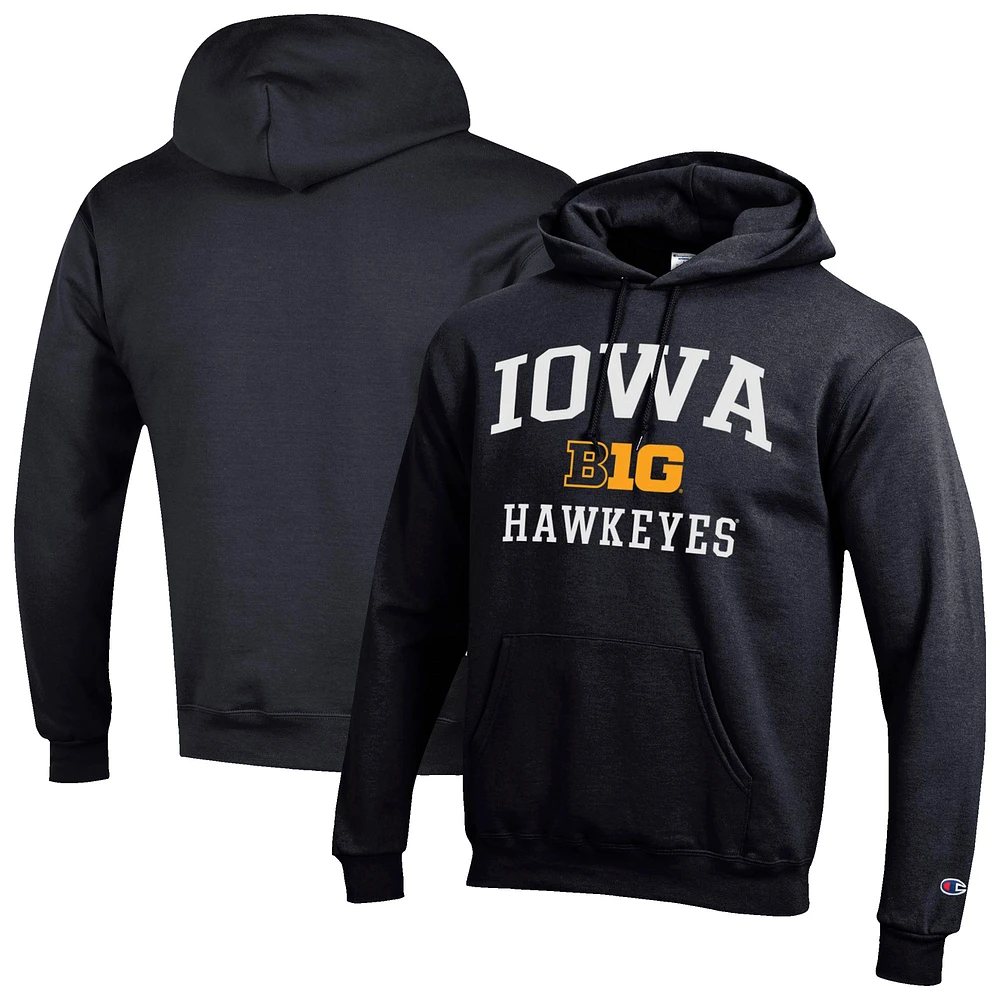 Men's Champion Iowa Hawkeyes Big 10 Powerblend Pullover Hoodie