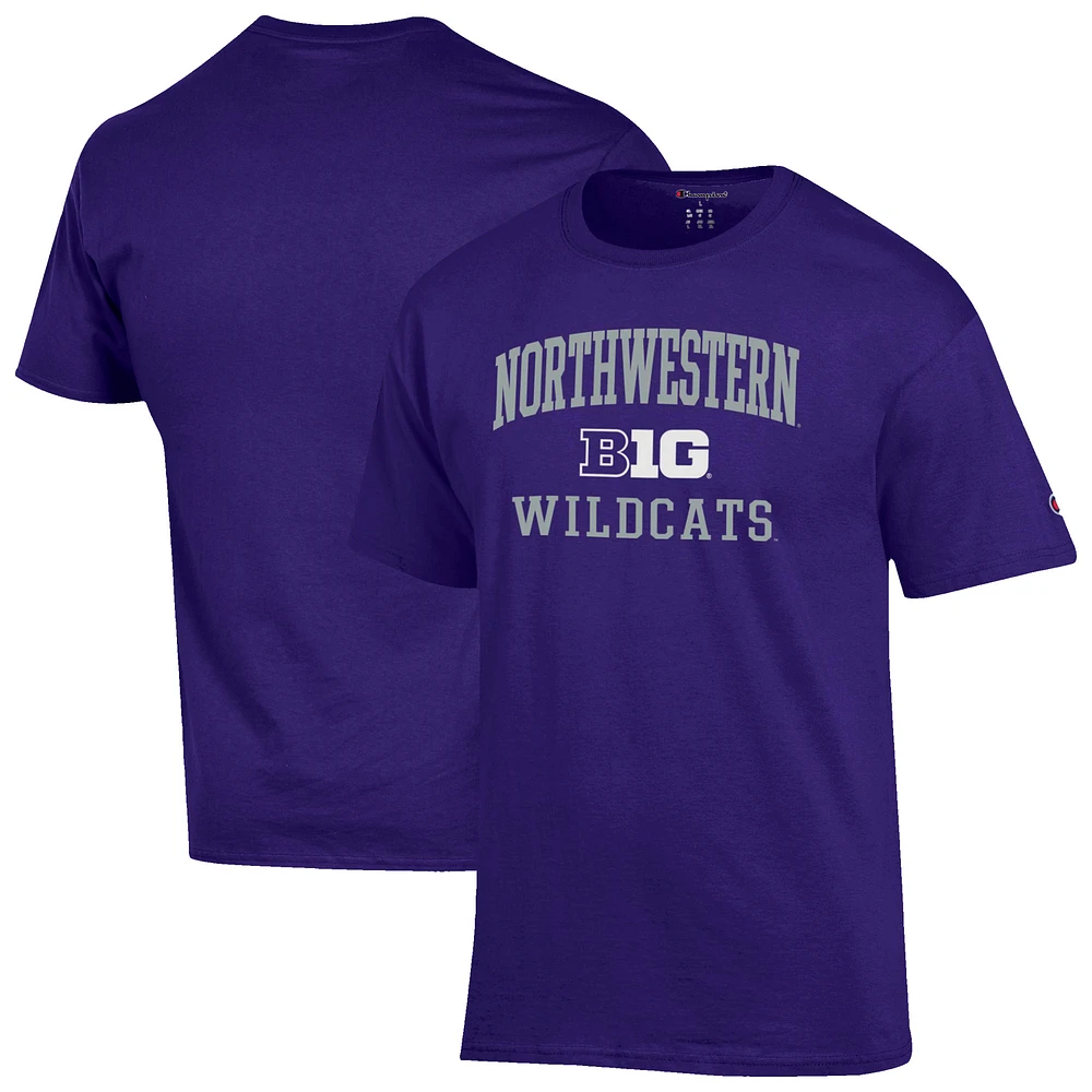 Men's Champion Purple Northwestern Wildcats Big Ten T-Shirt