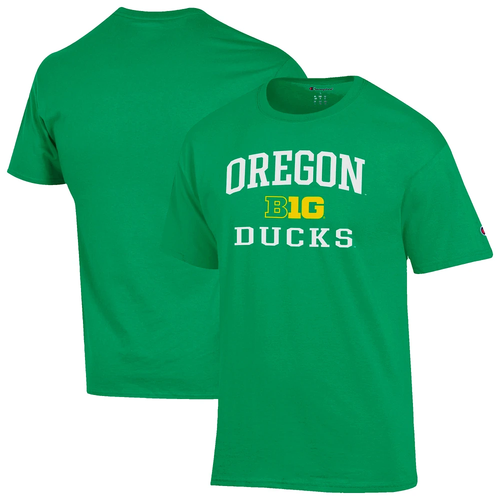 Men's Champion Green Oregon Ducks Big Ten T-Shirt