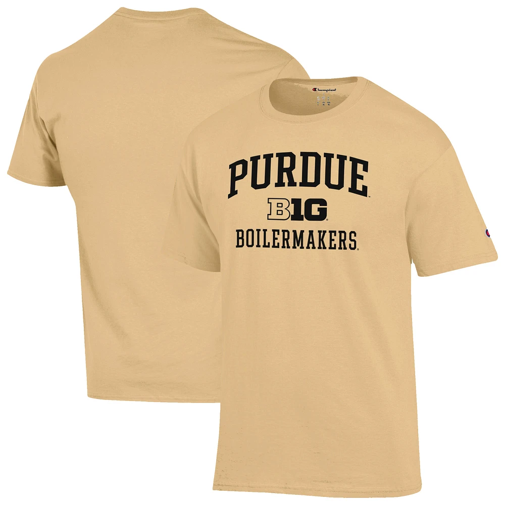 Men's Champion Gold Purdue Boilermakers Big Ten T-Shirt