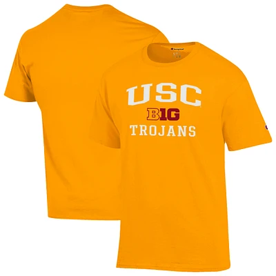 Men's Champion Gold USC Trojans Big Ten T-Shirt