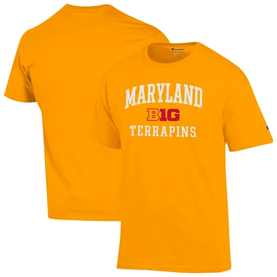 Men's Champion Gold Maryland Terrapins Big Ten T-Shirt