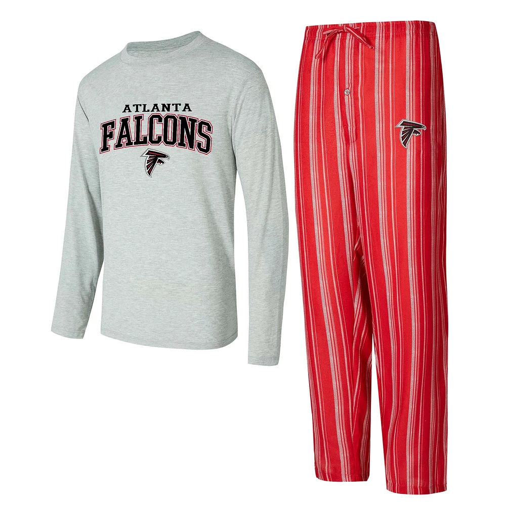 Men's Concepts Sport Atlanta Falcons Petition Long Sleeve Top & Pants Sleep Set