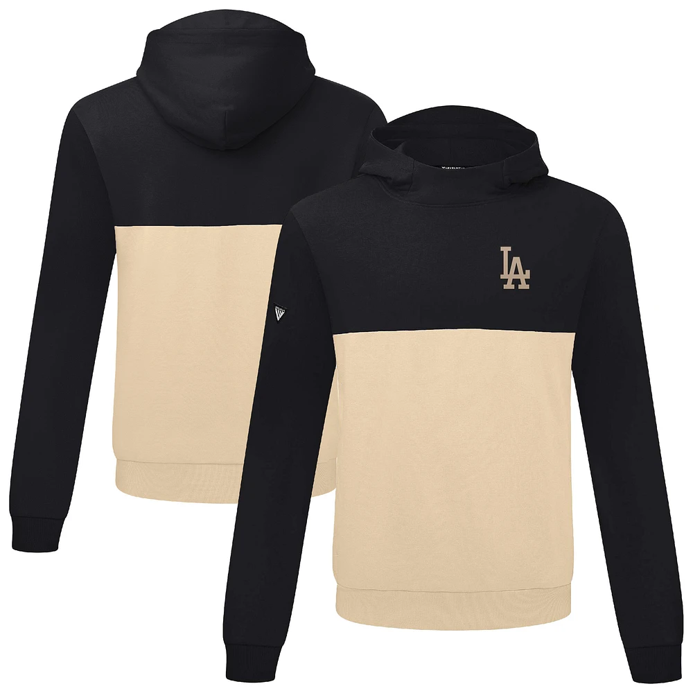 Men's Levelwear Black/Sand Los Angeles Dodgers Bracket Pullover Hoodie
