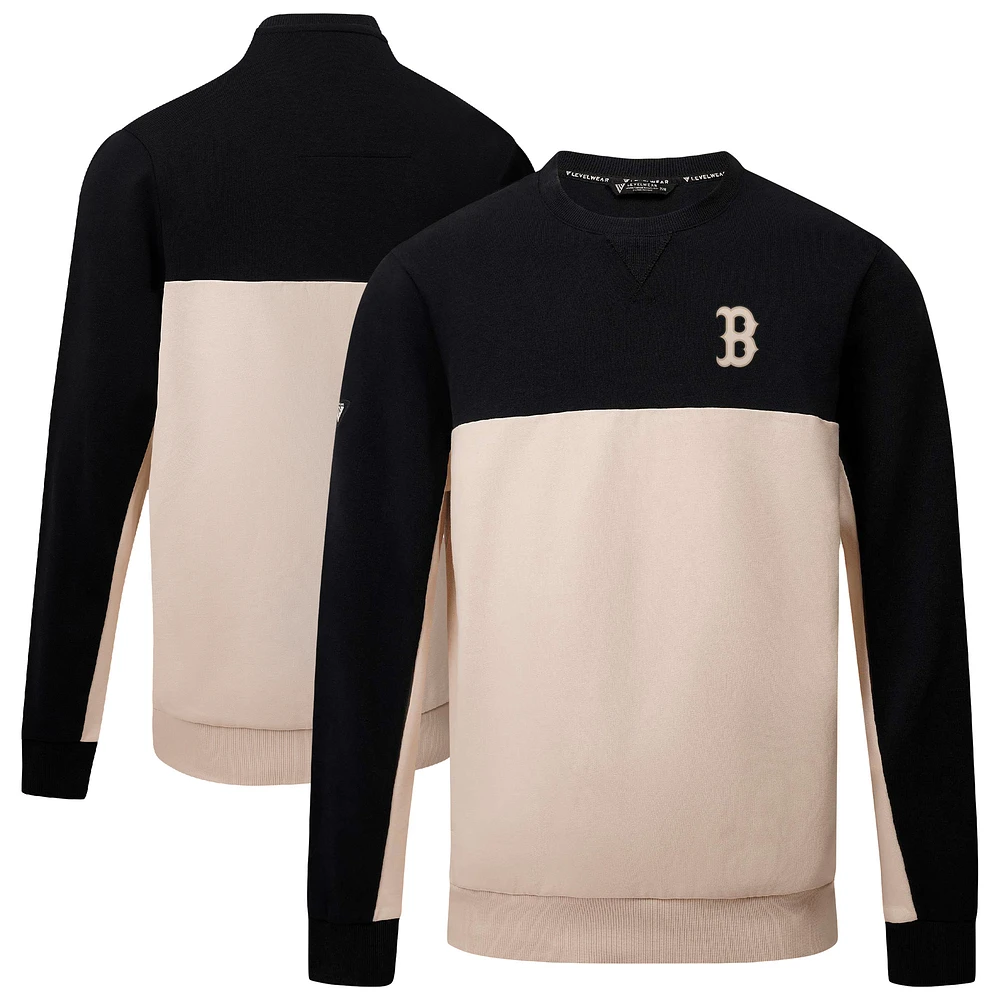 Men's Levelwear Black/Sand Boston Red Sox Legacy Pullover Sweatshirt