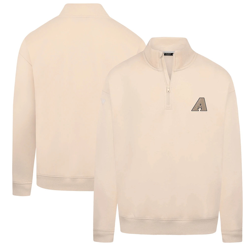 Men's Levelwear Khaki Arizona Diamondbacks Murray Quarter-Zip Sweatshirt