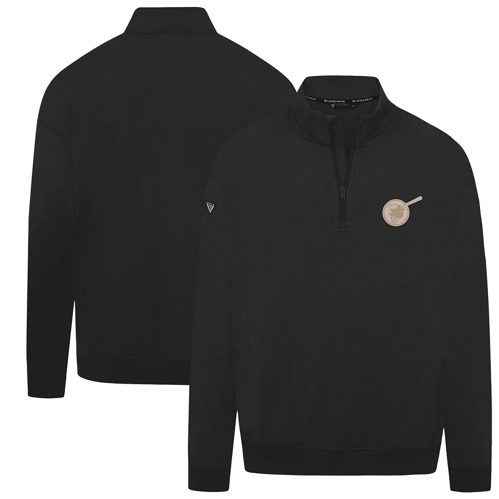 Men's Levelwear Black San Diego Padres Murray Quarter-Zip Sweatshirt