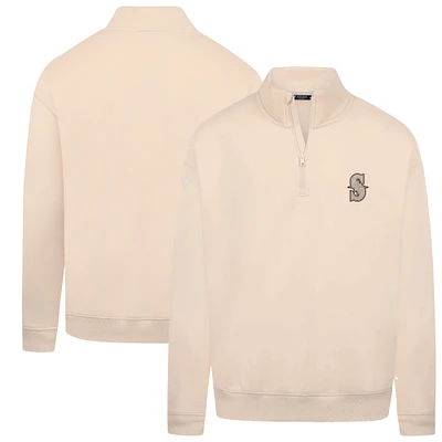 Men's Levelwear Khaki Seattle Mariners Murray Quarter-Zip Sweatshirt
