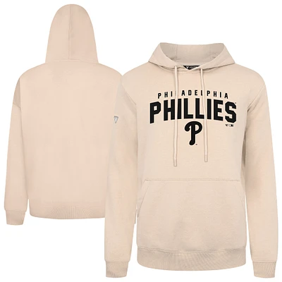 Men's Levelwear Khaki Philadelphia Phillies Podium Team Arch Pullover Hoodie