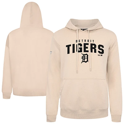 Men's Levelwear Khaki Detroit Tigers Podium Team Arch Pullover Hoodie