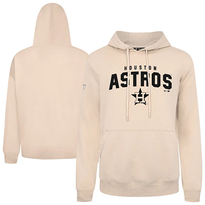 Men's Levelwear Khaki Houston Astros Podium Team Arch Pullover Hoodie