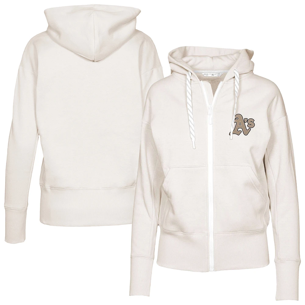 Women's Levelwear Khaki Athletics Gardinia Full-Zip Hoodie