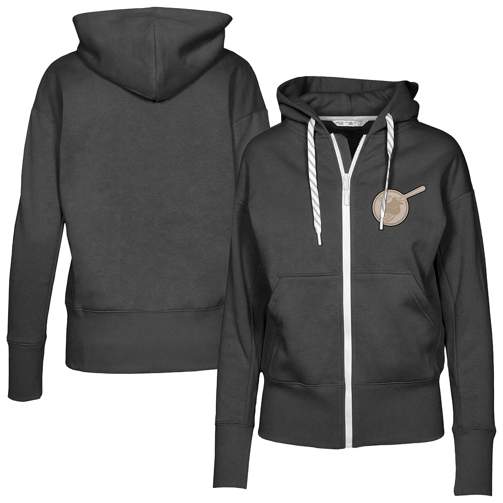 Women's Levelwear Black San Diego Padres Gardinia Full-Zip Hoodie
