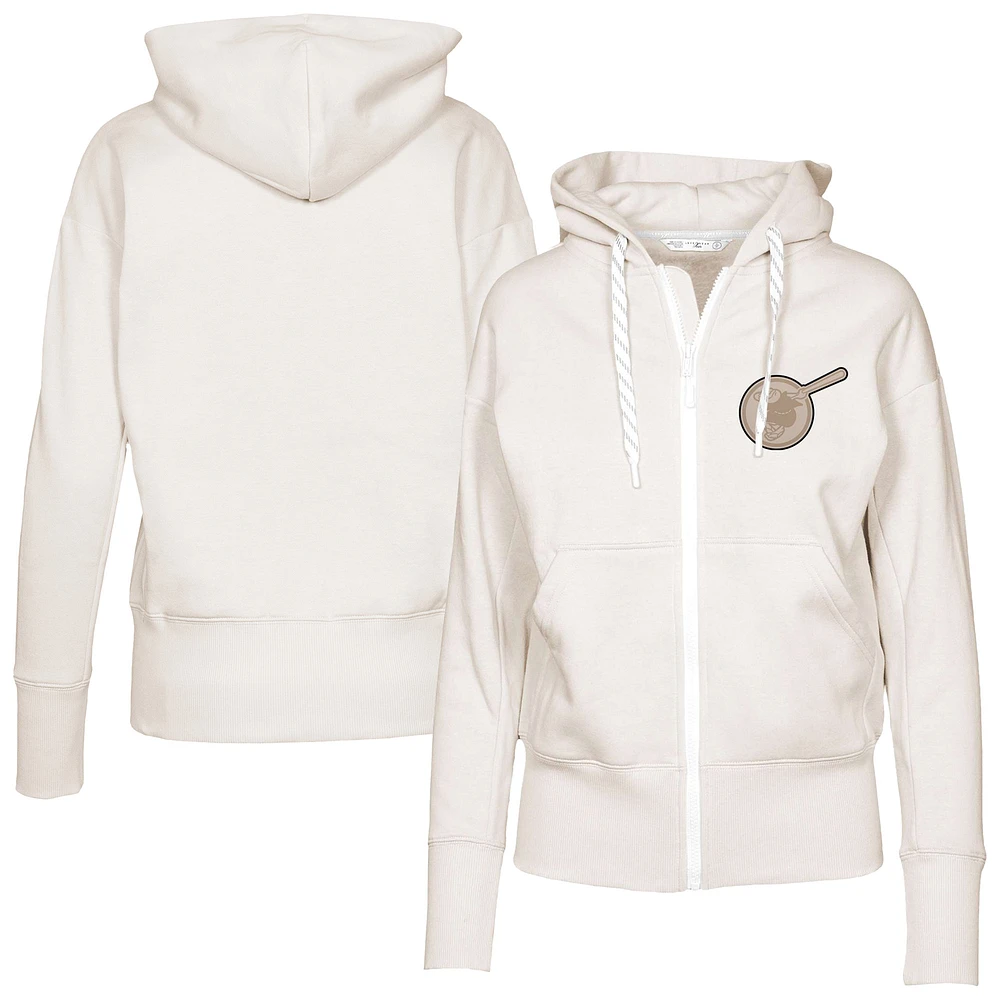 Women's Levelwear Khaki San Diego Padres Gardinia Full-Zip Hoodie