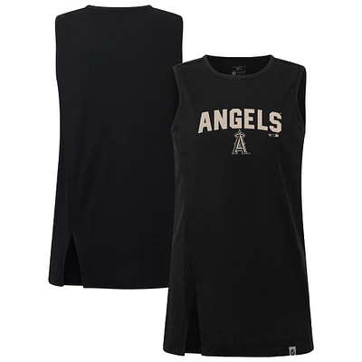 Women's Levelwear Black Los Angeles Angels Influx Team Arch Tank Top