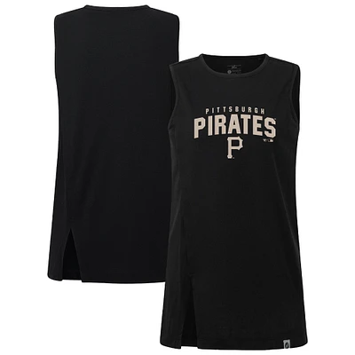 Women's Levelwear Black Pittsburgh Pirates Influx Team Arch Tank Top