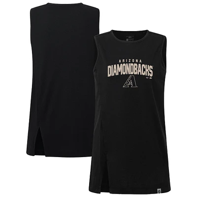 Women's Levelwear Black Arizona Diamondbacks Influx Team Arch Tank Top
