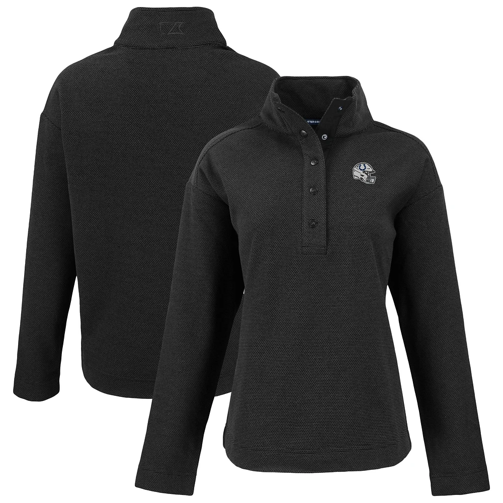 Women's Cutter & Buck Indianapolis Colts Hunts Point Eco Half-Snap Sweatshirt