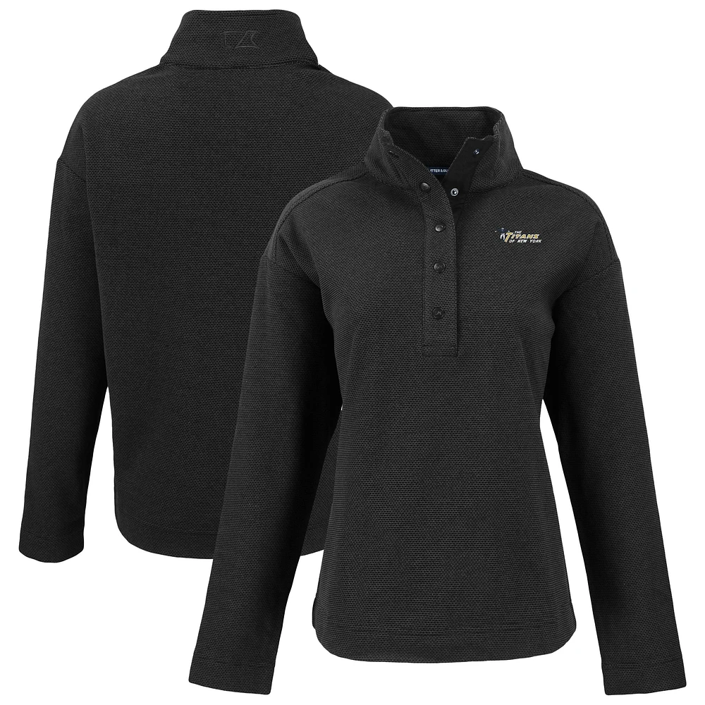 Women's Cutter & Buck New York Titans Hunts Point Eco Half-Snap Sweatshirt