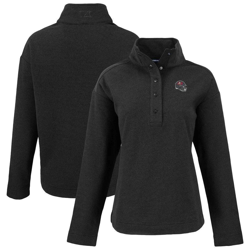 Women's Cutter & Buck Tampa Bay Buccaneers Hunts Point Eco Half-Snap Sweatshirt