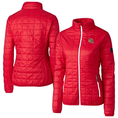 Women's Cutter & Buck Scarlet San Francisco 49ers Rainier PrimaLoft Eco Insulated Full-Zip Puffer Jacket