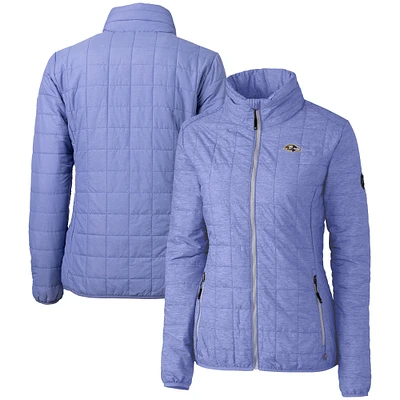 Women's Cutter & Buck Purple Baltimore Ravens Rainier PrimaLoft Eco Insulated Full-Zip Puffer Jacket