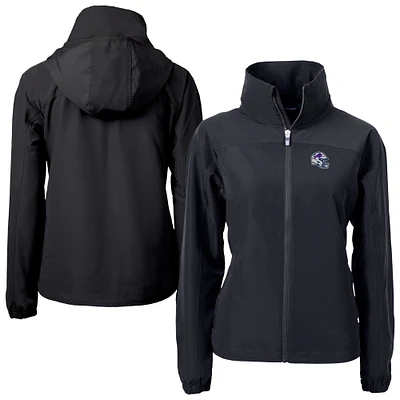 Women's Cutter & Buck Black Buffalo Bills Helmet Charter Eco Recycled Full-Zip Jacket