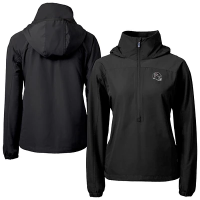 Women's Cutter & Buck Atlanta Falcons Charter Eco Recycled Half-Zip Hooded Anorak Jacket
