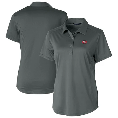 Women's Cutter & Buck Gray San Francisco 49ers Prospect Eco Textured Stretch Recycled Polo