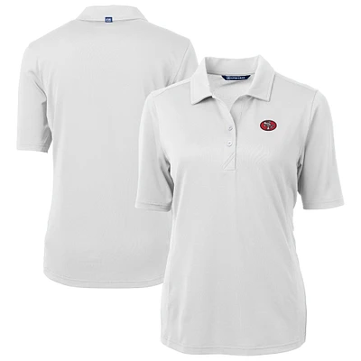 Women's Cutter & Buck White San Francisco 49ers Virtue Eco Pique Recycled DryTec Polo