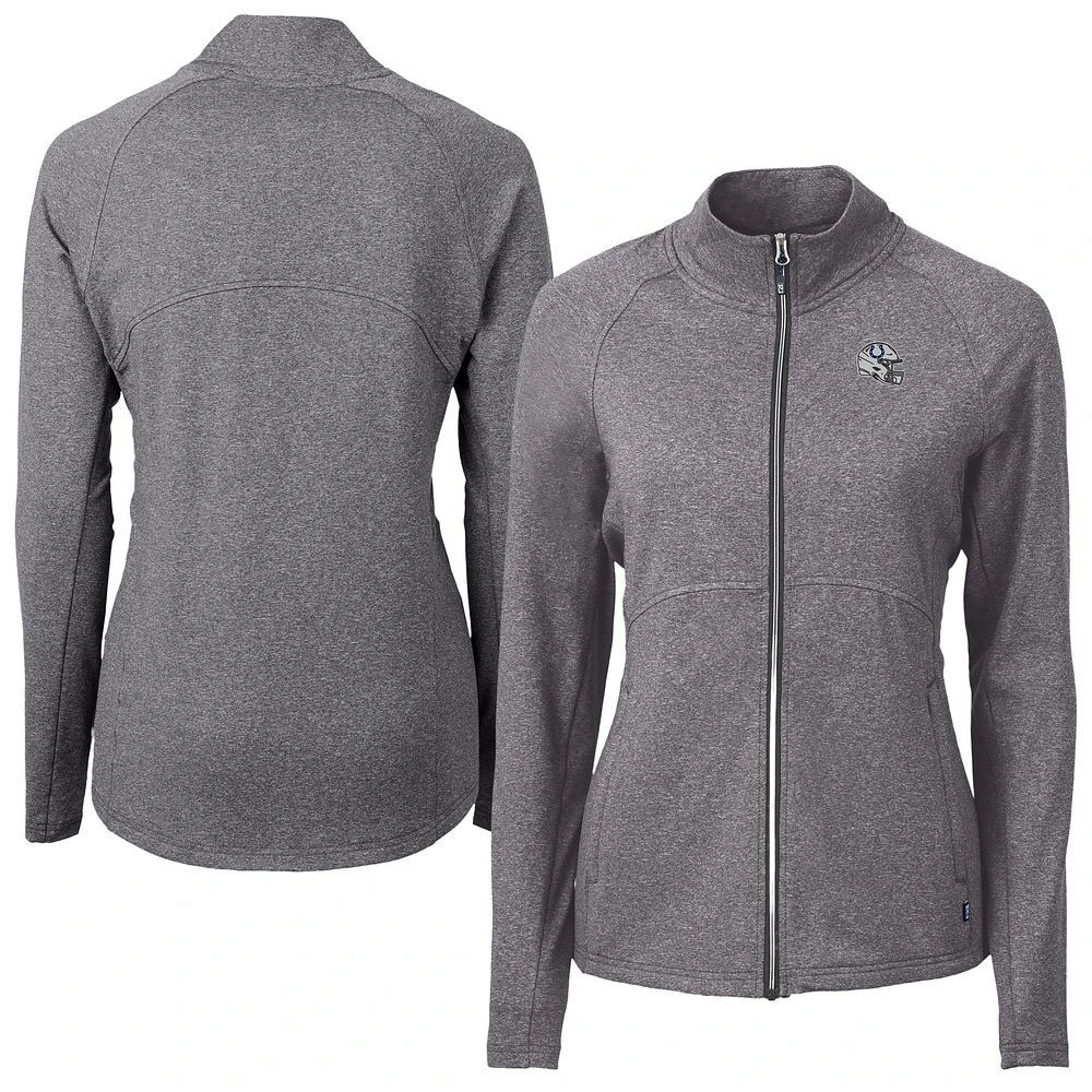Women's Cutter & Buck Heather Indianapolis Colts Adapt Eco Knit Full-Zip Jacket