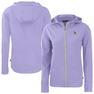 Women's Cutter & Buck Purple Minnesota Vikings Daybreak Eco Recycled Full-Zip Hoodie Jacket