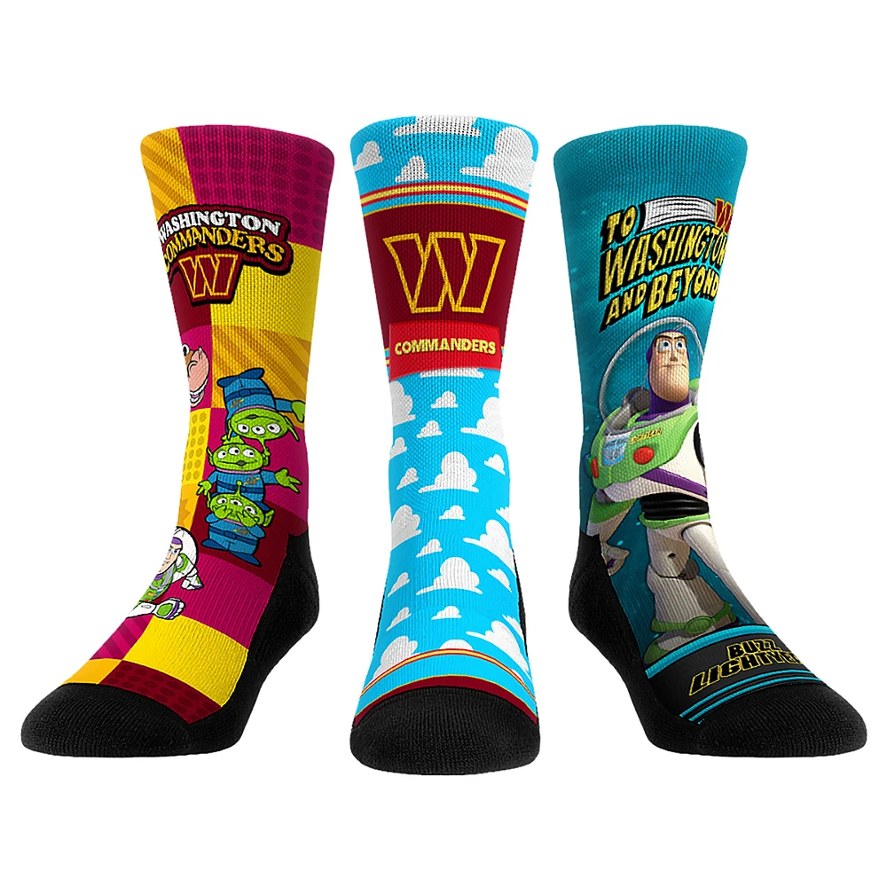 Unisex Rock Em Socks Washington Commanders Toy Story 3-Pack Crew