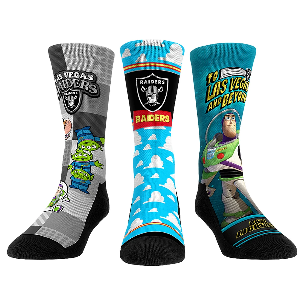Unisex Rock Em Socks Las Vegas Raiders Toy Story 3-Pack Crew