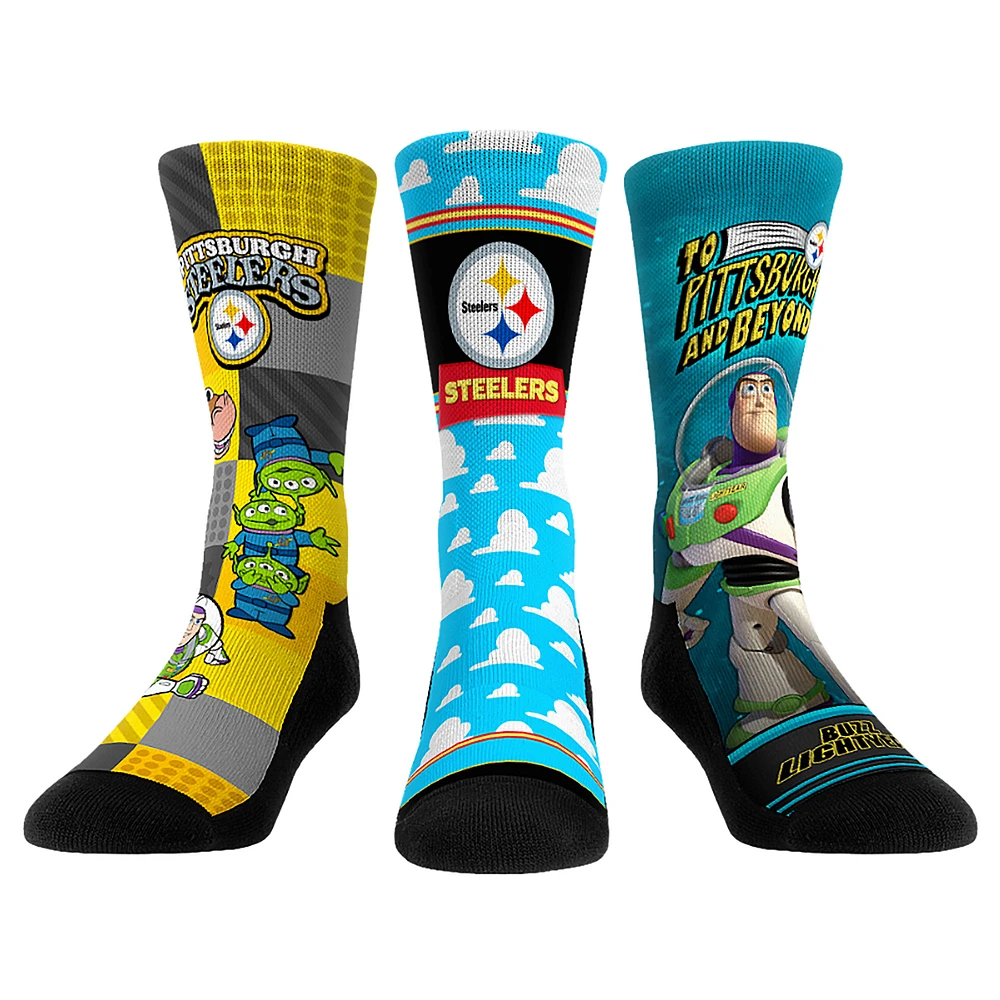 Unisex Rock Em Socks Pittsburgh Steelers Toy Story 3-Pack Crew