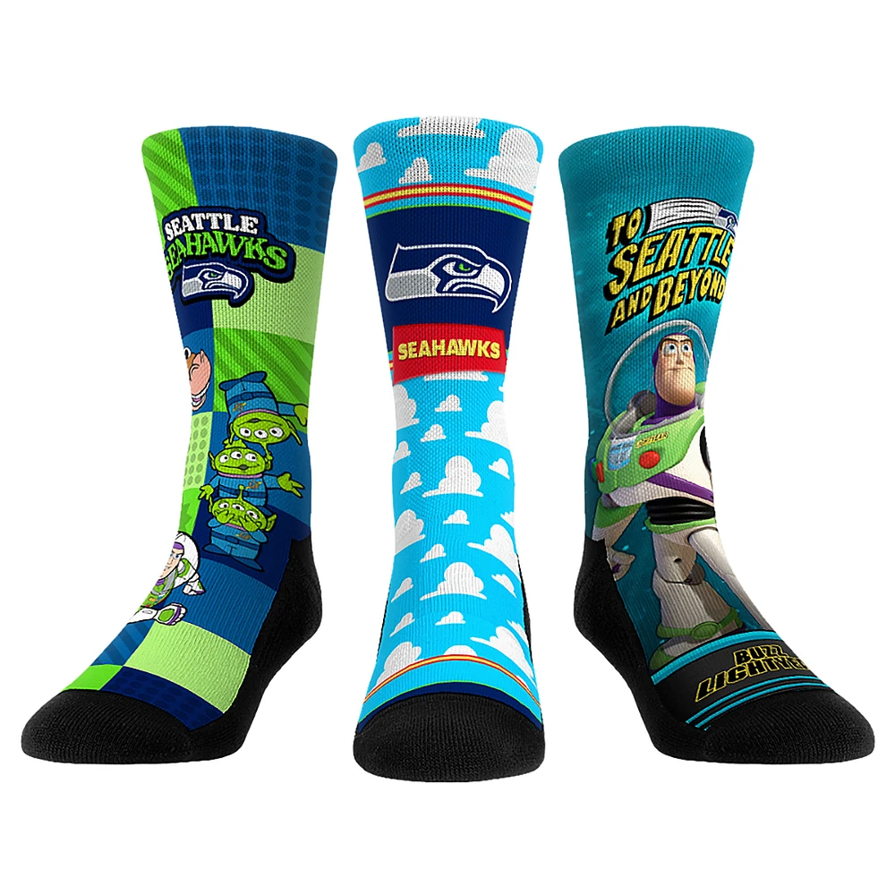 Unisex Rock Em Socks Seattle Seahawks Toy Story 3-Pack Crew